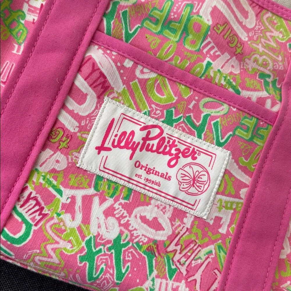 NWOT Lilly Pulitzer Originals All Over Print Small Canvas Bag Girly Preppy - Picture 2 of 9